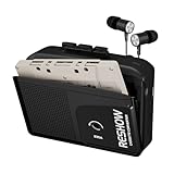 Reshow Kassettenspieler tragbar, eingebautes Mikrofon & Lautsprecher, USB Kassette zu MP3...
