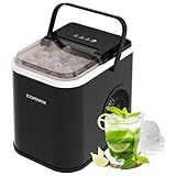 Eiswürfelmaschine, 120W Eiswürfelbereiter Klein, 8 Eiswürfel in 6 Minuten, 12kg/24h,...
