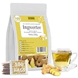 ULTHMOK Premium Ingwer Tee - 100% Reine Ingwerwurzel, 100 Teebeutel, Keine...