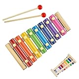 Xylophon für Kinder,Spielzeug Xylophon Mehrfarbig Glockenspiel Holzspielzeug...