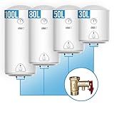 Aquamarin® Warmwasserspeicher - Elektro, 30l Speicher, Energiesparend, 1500W...