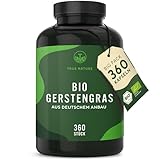 Bio Gerstengras - 360 Kapseln (500mg) - 3.000mg hochdosiert pro Tagesdosis - Deutscher...