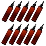 SEWACC 10 Stück Nachfüllbare Reise Duschgelflaschen 250ml Braun Kunststoff mit...