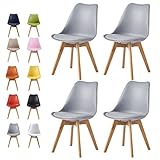 mcc direct Esszimmerstühle im 4er Set Küchenstuhl Bürostuhl Lounge Stuhl Designer...
