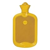 Sänger FSC 100% 0,8 Liter Gummi-Wärmflasche, Farbe: gelb