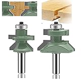 Mayline Nut- und Federfräser-Bit-Set, 1,27 cm Schaft, 2-teilig, Schienen-Stile,...