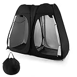 GYMAX Pop up Camping Duschzelt Umkleidezelt für 2 Personen Toilettenzelt UV-Schutz 50+...