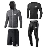MEETYOO Kompressionsshirt Herren, Leggings Sport Laufhose Funktionsshirt Männer...