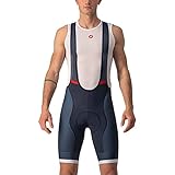 castelli Men's Bibshorts Competition Set Shorts, Saviles Blau/Silbergrau, XL
