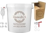 lilawelt24 30l Gärbehälter mit Skala/Gäreimer + Ablasshahn+ Gärröhrchen...