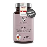 OPC Traubenkernextrakt - 240 vegane Kapseln - Optimale Tagesdosis: 500 mg Extrakt je...