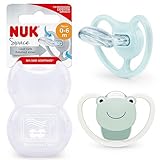 NUK Space Schnuller | Schnuller mit extra Belüftung | BPA-freies Silikon | 0-6 Monate |...