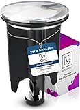 Universal Waschbeckenstöpsel 40mm Chrom Abflussstopfen – aus Messing, universal mit...