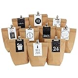 Papierdrachen DIY Adventskalender zum Befüllen - 24 Geschenktüten und 24 Visitenkarten...