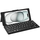 CACOE Mini Bluetooth Tastatur mit Ständer für Handy, Ultraflache Tragbare, Faltbare,...