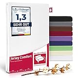 Spannbetttuch Spannbettlaken Premium Jersey Blickdicht aus 100% Baumwolle mit...
