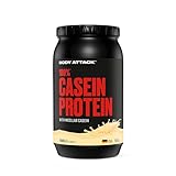 Body Attack 100% Casein Protein Vanilla Cream, 1er Pack (1 x 900 g)