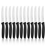 OPOLIA Frühstücksmesser Wellenschliff 12 Stück,Premium Edelstahl Tafelmesser,...