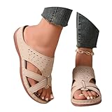 LDXEQIZ Slip-On Sandalen Für Damen 2025,Retro Plateau Keilabsatz Hausschuhe Mit Blumen,...