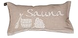 JOKIPIIN | 1 x Lieblings-Saunakissen Reisekissen | Design: Sauna | Maße: 40 x 22 cm,...