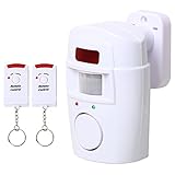 TRIXES Kabelloser Bewegungsmelder für Schuppen, Sicherheit zu Hause, batteriebetrieben,...