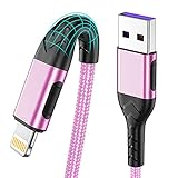 iPhone-Ladegerät, Apple-MFi-zertifiziert, 3 Stück, 1,8 m, USB-A-Kabel für langes...