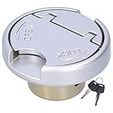 Tankdeckel, Qiilu Gastankverschlussdeckel mit Schlüsseln Edelstahlteile Edelstahl...