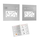 Spiegelbefestigung Set M - 2 Stück Spiegelbleche 100x100 mm für das Aufhängen von...