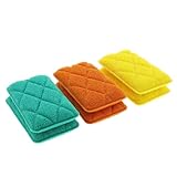 Coolinato 6er Set Silikon Schwämme Schwämmchen, 11,5 x 6,5 x 2 cm, hygienisch und...