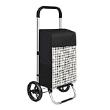 SONGMICS Einkaufstrolley, Einkaufswagen, mit Rädern, Fassungsvermögen 40 L,...