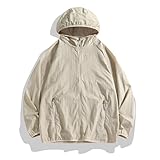 Herren Leichte Jacke mit Kapuze Windjacke Dünne Übergangsjacke Taschen Sportjacke...