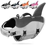 AMZNOVA Shark Hundeschwimmweste, Schwimmweste with Flossen & Haiflosse,...