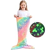 softan Kinder Meerjungfrau Schwanz Decke, Glow In The Dark Decke Einhorn und...