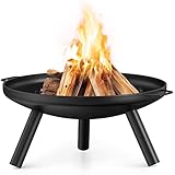 Feuerschale 60cm, für den Garten, Multifunktionale Gusseisen Metallschale mit Griffen und...