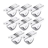 Diforma (Packung mit 8 Stück) 25 mm Gummirollen-Set aus Kunststoff, drehbar,...
