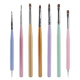 Nagelkunst-Werkzeuge, Nagelkunst-Pinsel für Gelnägel, Nagelkunst-Pinsel, mit 7...