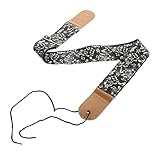 COMNESTBI 1Stück Gitarrengurt für Gitarre und Akustikgitarre Verstellbar Lederenden...