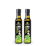 Kräuterland Bio Hanföl 2X250ml (500ml), Hanfsamenöl kaltgepresst, naturrein ohne Zusatz...
