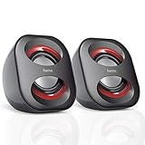 Hama PC Lautsprecher Sonic Mobil 183 (USB 3.0, 3,5 mm Klinke, 3 W, aktive Boxen für...