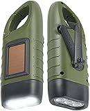 Simpeak Taschenlampe Kurbel, 2-Stück- Solar Taschenlampe LED, Dynamo Notlicht...