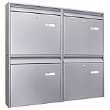 Banjado Burg-Wächter Briefkastenanlage/Briefkasten 4 Parteien/Burg Wächter Briefkästen...