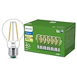 Philips Ultra Efficient LED Glühbirne, Energieeffizienzklasse A, mit E27 Sockel, 40 W,...
