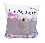 KAMACA Originelles Dekokissen Kissen mit 3 Taschen zum selber Befüllen Größe...