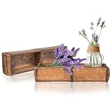 BigDean 2 Stück alte Holzkiste - 58x15x10 cm - Vintage Ziegelform aus...
