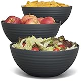 Hausfelder Schüssel Set 3 x 3,3 Liter, Salatschüssel groß, Schüsseln für Chips,...