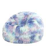icon Sitzsack Flauschig aus Kunstfell für Kinder, Einhorn, Kindersitzsack, Groß,...