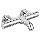 NA Thermostat-Badewannen-Mischbatterie, Messing, 38 °C, Sicherheitsknopf,...