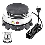 GOMETY Kochplatte Elektrische, Kochplatte aus Gusseisen&Edelstahl 5 Brennstufen 220V...