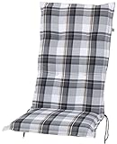 Kettler Polen KETTtex 2401 Auflage Hochlehner Milano grau-braun kariert 120x50x6...