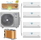 4x 3,5kW / 4x 12000 BTU WiFi/App WLAN Multisplit Split Klimaanlage ECO QUATTRO Multi Split...